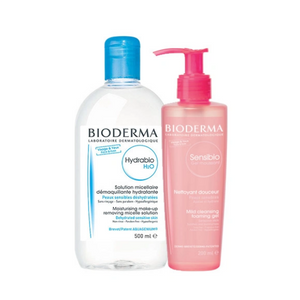 Bioderma Hydrabio Misel Solüsyon H2O 500ml + Sensibio Mild Cleansing Foaming Gel 200ml