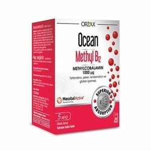 Orzax Ocean 1000 mg Methyl Cobalamin B12 Sprey 5 ml