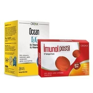 Orzax Ocean D3K2 Vitamin Damla 20 ml + İmunol Pastil HEDİYE!