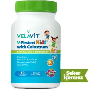 Velavit V-Firstect Kids with Colostrum Takviye Edici Gıda 30 Kapsül