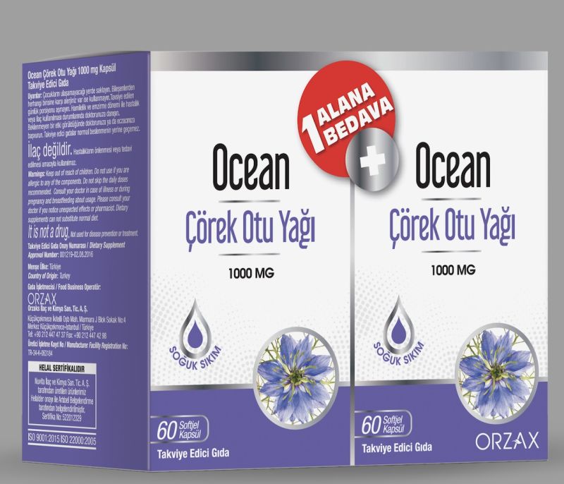 Ocean Çörek Otu Yağı 1000 Mg 1 Alana 1 Bedava