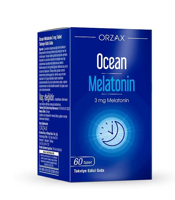 Orzax Ocean Melatonin Takviye Edici Gıda 60 Tablet