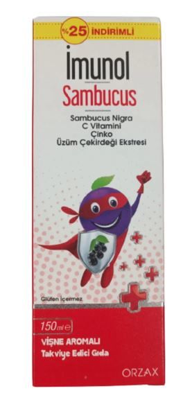 Orzax Imunol Sambucus Şurup %25 İndirimli 150 ML