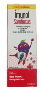 Orzax Imunol Sambucus Şurup %25 İndirimli 150 ML