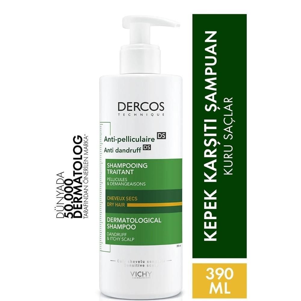 Vichy Dercos Anti Dandruff Kepek Karşıtı Şampuan 390 ml - Kuru Saçlar