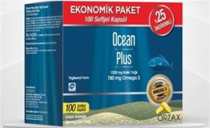Orzax Ocean Plus Limon Aromalı Takviye Edici 100 Kapsül | Ekonomik Paket